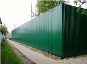 Зеленый забор из профнастила №25